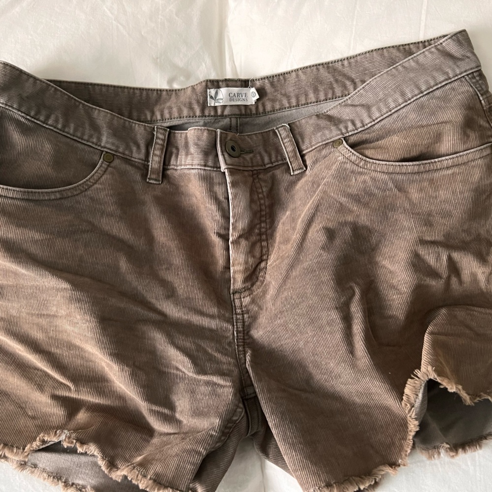 Carve Designs Brown Corduroy Cutoff Shorts